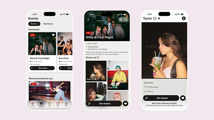 Tinder mở rộng tính năng Events, đẩy mạnh kết nối Gen Z ngoài đời thực 2 Tinder chuyển hướng từ hẹn hò truyền thống sang kết nối qua trải nghiệm